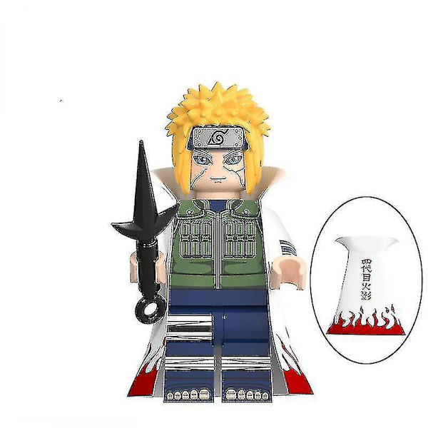 8pcs Marske Konoha Village Children's Assembling Toys Naruto Series Metkay White Minifigure Building Blocks