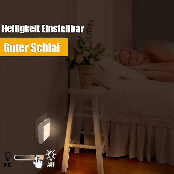 Night Light Socket With Twilight Sensor 2 Brightness Infinitely Adjustable Directional Lights Warm White