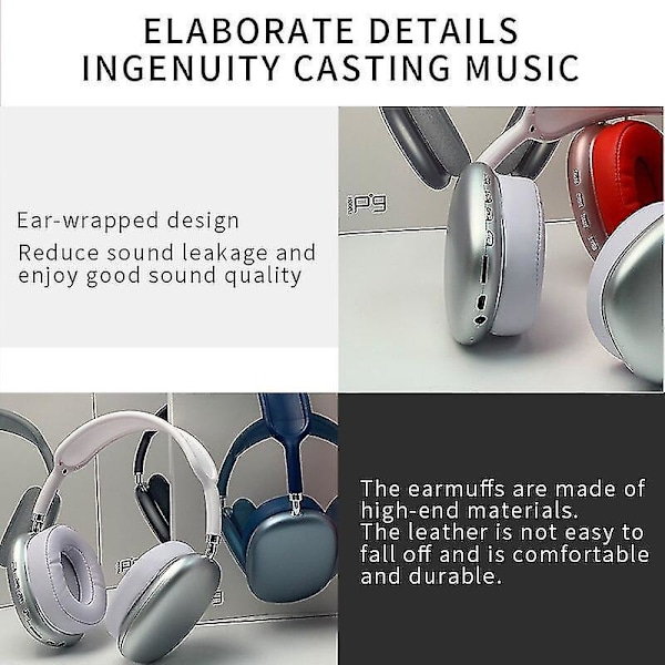 Langattomat Bluetooth-kuulokkeet P9 Max Sports Langattomat 5.0 Stereokuulokkeet Hifi