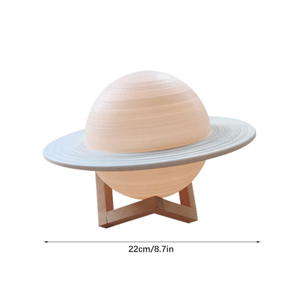 Saturn Lamp Planet Atmosphere Lamp 16 Color Remote Control Touch Sensor Lamp Usb Charging Night Light Moon Light 8.7In