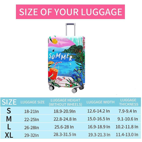 Luggage Cover Washable Suitcase Protector Anti-scratch Suitcase Cover Fits 18-32 Inch(autumn Leaves, S) COLOR15 XL