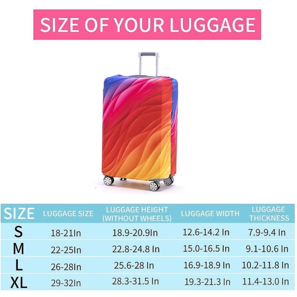 Luggage Cover Washable Suitcase Protector Anti-scratch Suitcase Cover Fits 18-32 Inch(autumn Leaves, S) COLOR2 L