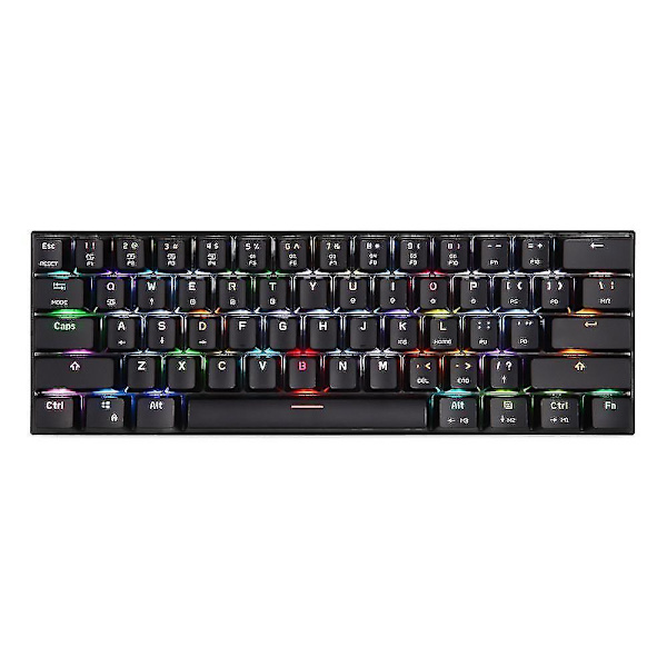Ck62 Bluetooth Wired Mechanical Gaming Keyboard 61 Keys For Tablet Laptop Smartphone Motospeed black