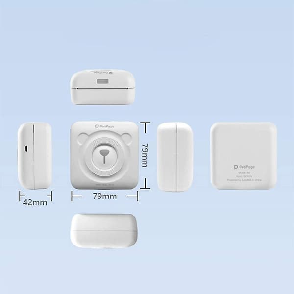 Portable Smart Photo Printer For Ios & Android Phone white