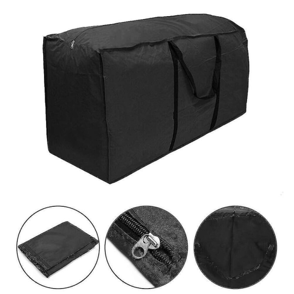 Garden Furniture Cushion Storage Bag Large Heavy Duty Waterproof Rectangle Furniture Seat Protector Cushion Cover With Zipper 116CM*47CM*51CM