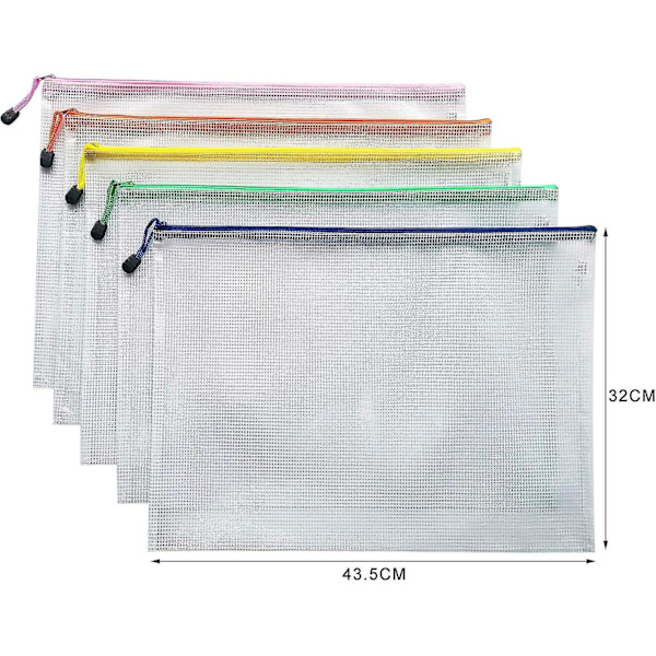 A3 Document Folder File Zipper Bags Plastic Wallets Folder (a3-10pcs) Gift