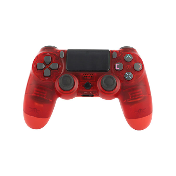 Wireless Game Controller Compatible With Ps4/ Slim/pro Console Transparent Red