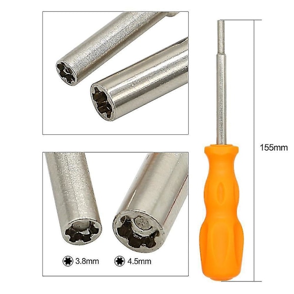 1 Set 3.8 4.5 2mm Screwdriver Bit Screw Driver Gamebit With Handle Set B