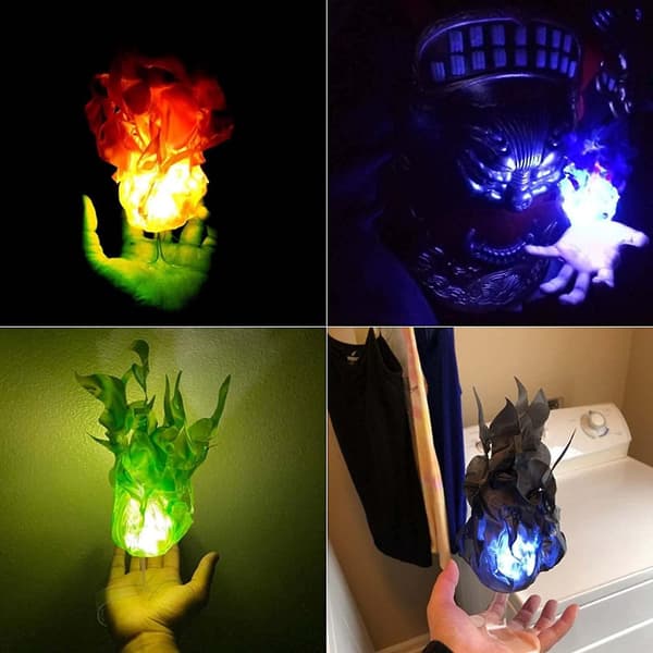 Gemdeck  Halloween Floating Fireball Prop, Luminous Floating Fireball Led Black
