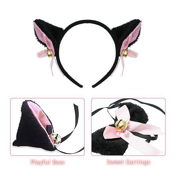 5 Pcs Cat Cosplay Costume Set Cat Ear And Tail With Collar Paws Gloves