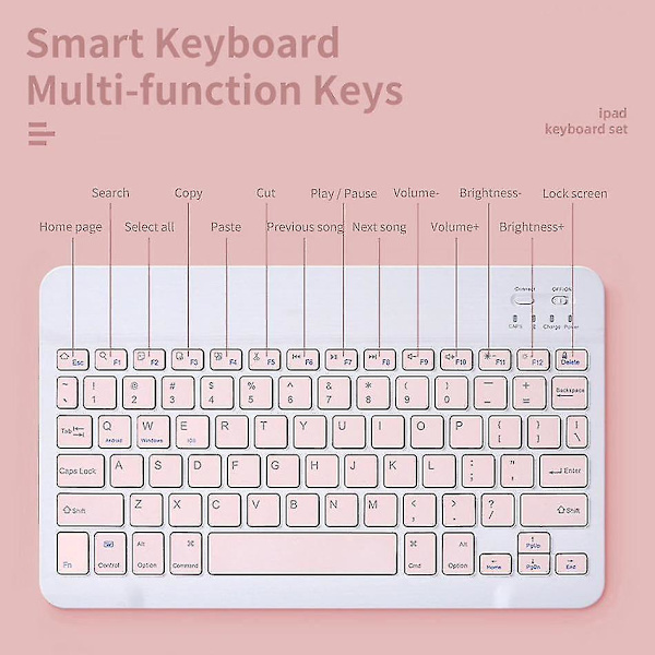 Qwert 10 Inch Wireless Bluetooth Keyboard Mouse Notebook Bluetooth Keyboard Notebook