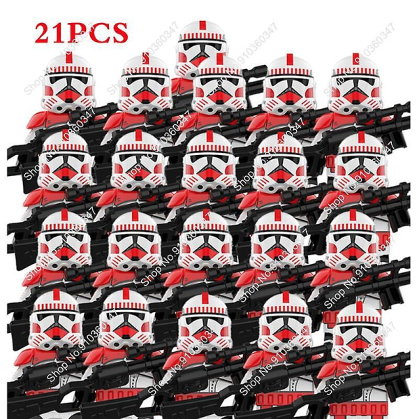 21 Pieces Of New Star Strom Wars Clone Trooper Compatible With 9488 Building Blocks Children's Toys