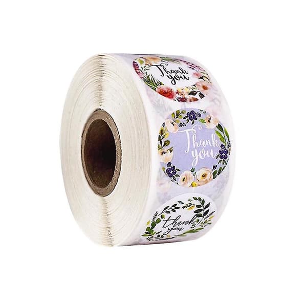 Floral Label Stickers For Birthday Gift Packaging Envelope Label 500pcs/roll