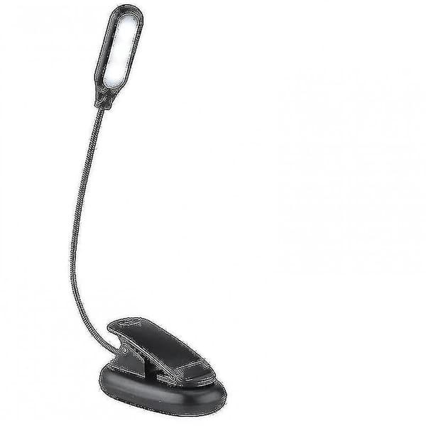 Reading Light Usb Rechargeable And Flexible 1w 5 Led Clip, 3 Bright Modes
