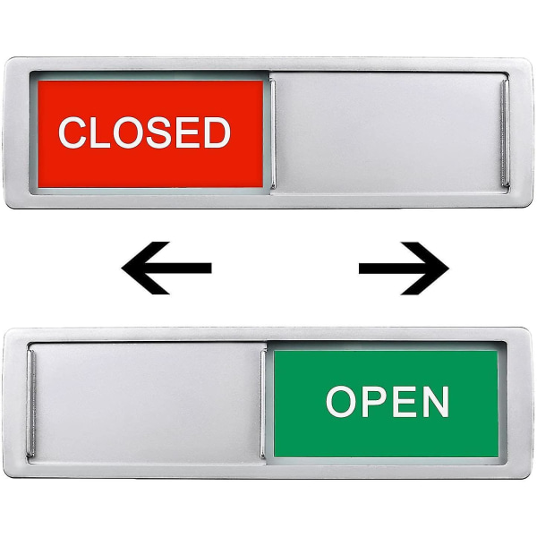 Open Closed Sign, Open Signs Privacy Slide Door Sign Indicator Silver-open close sign