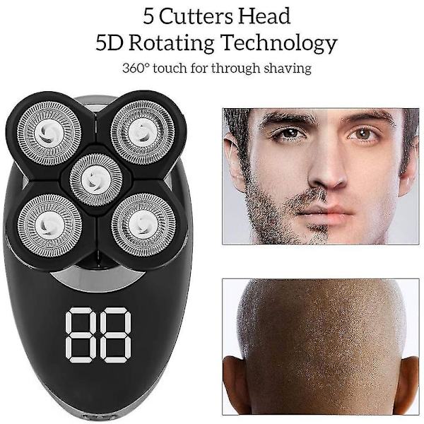 Rotary Razor For Men Electric Shaver Wet & Dry Razor Ipx7 Waterproof 4d Electric Beard Trimmer Precision Trimmer Led Display