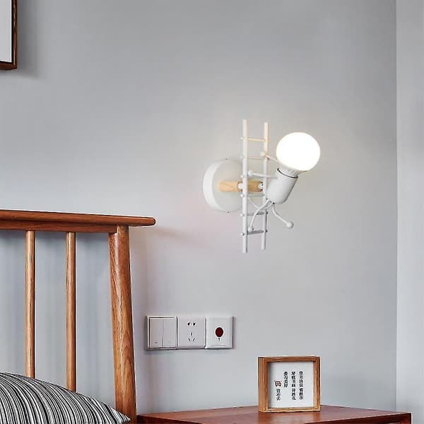 Humanoid Wall Lamp Interior Decoration Wrought Iron E27 Base Bedroom Kitchen (E1)