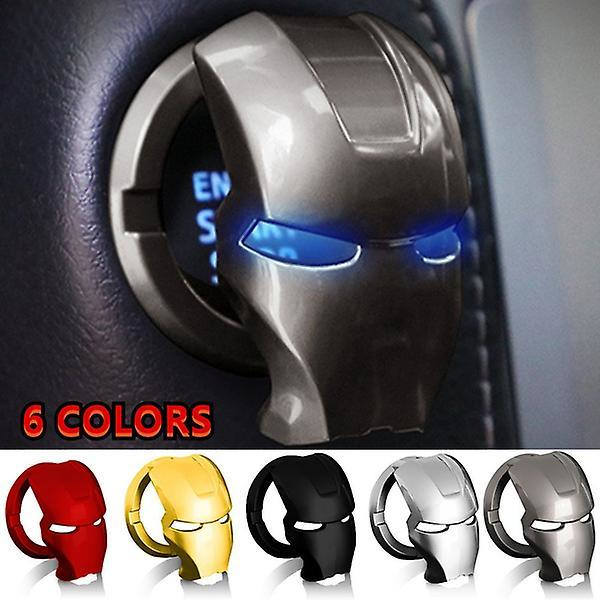 3d Car Engine Ignition Start Stop Push Button Switch Replacement Start Stop Trim Protection Ring Cover Auto Decorative Accessories Black