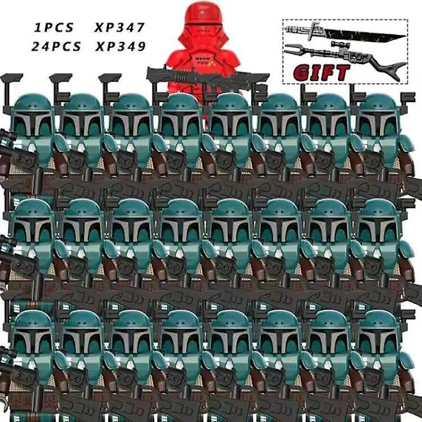 25 stk. Star Wars The 322/501st Legion Mandalorian Sith Trooper Clone Warrior Hjelm Minifigur Byggelegetøj Star Troopers-13
