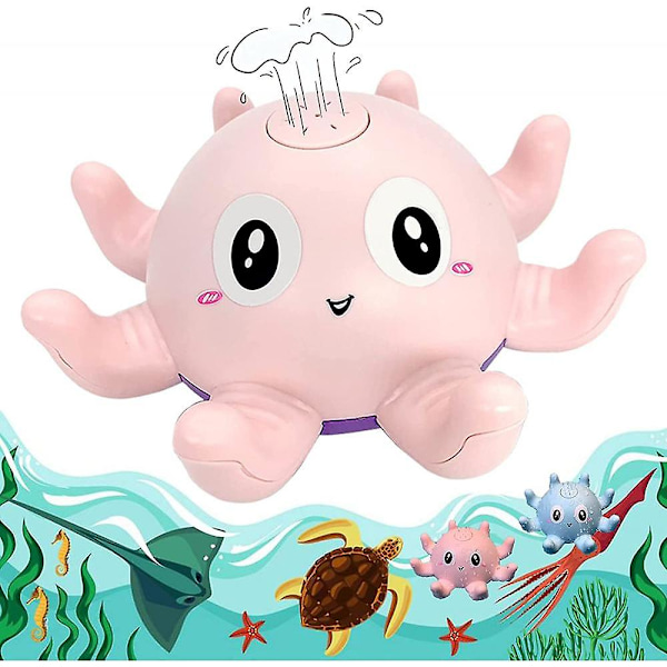 Baby Badebassin Legetøj, Småbørns Bade Vand Legetøj Sprøjte Vand Lysende Legetøj pink
