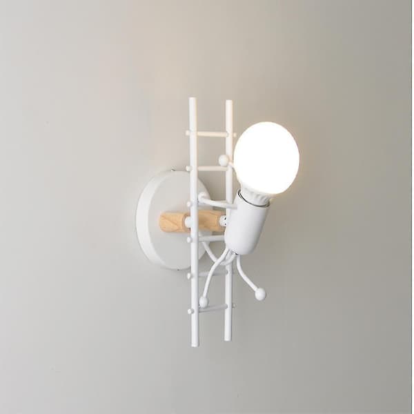 Humanoid Wall Lamp Interior Decoration Wrought Iron E27 Base Bedroom Kitchen (E1)