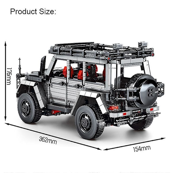 Teknisk By Offroad Bilmodell Byggeklosser Lastebil SUV Leker Kjøretøyklosser Barn For Barn Gutter Gaver 1852 stk