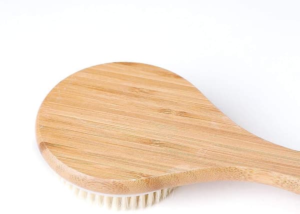 Bamboo Bath Brush - Long Handle - Natural Bristles - Exfoliating Massage