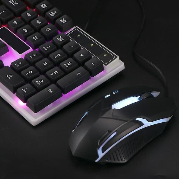 Gaming Keyboard And Mouse Set Rgb Led Usb Mechanical Pc Laptop Mac