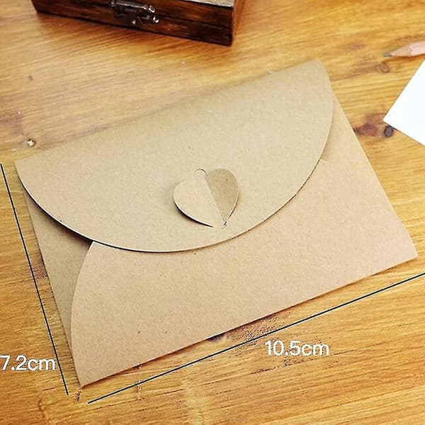 100pcs Mini Gift Card Envelopes, Handmade   Envelopes Cute Kraft Paper