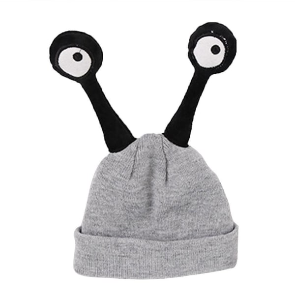 Children Winter Beanie Cap Cute Insect Snail Cartoon Baby Hat Warm Crochet Knitting Wool Hats Light Grey