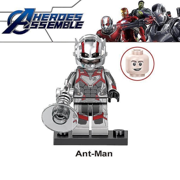 Avengers 4 Minifigure Toy Quantum Battle Suit Edition Ant-man Iron Man Beauty Team Hulk Assembled Building Block 8pcs