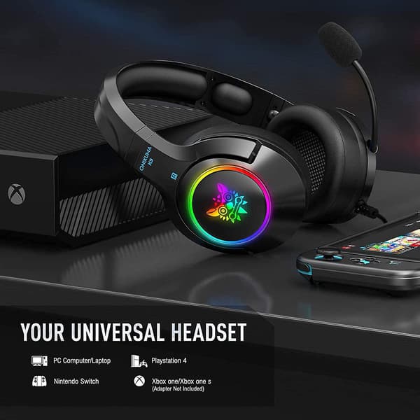 Stereo PC Gaming Headset med Støyreduserende Mikrofon for PS4 PS5 Xbox Series K9