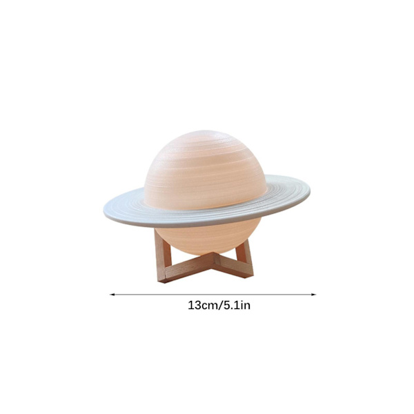 Saturn Lamp Planet Atmosphere Lamp 16 Color Remote Control Touch Sensor Lamp Usb Charging Night Light Moon Light 5.1In