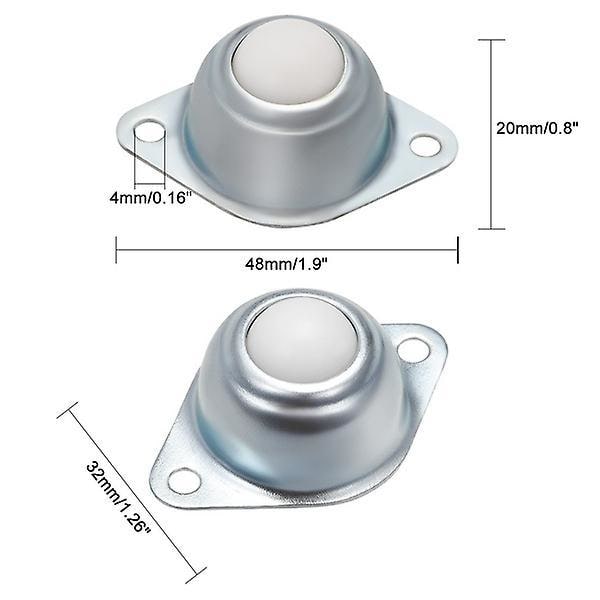 Universal Rotation Ball Transfer Units Cy-15a Flange Mounted Nylon Roller Ball Casters 22lbs Load Capacity 8pcs