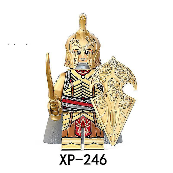 8pcs Magic Ring Ring King Building Block Noldor Elf Warrior Medieval Soldier Building Block Minifigure
