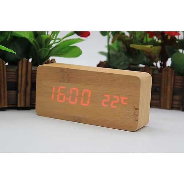 2022 New Simple Square Alarm Clock (display Time, Date And Temperature) In Various Colors