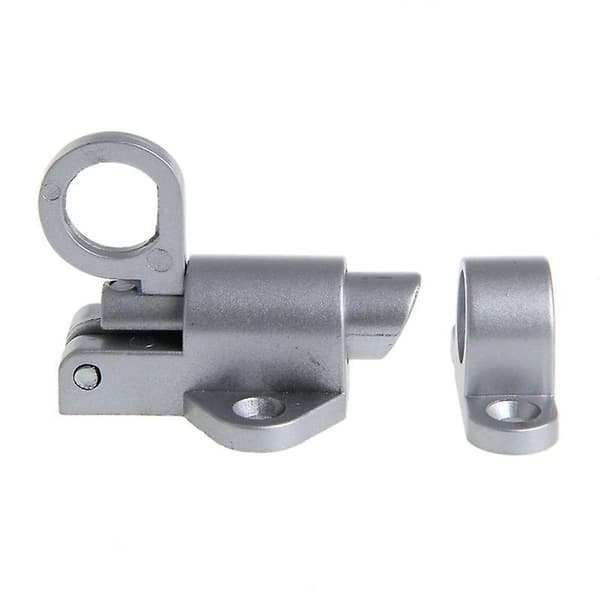 1pcs Window Gate Security Pull Ring Spring Bounce Door Bolt Aluminum Latch Lock White