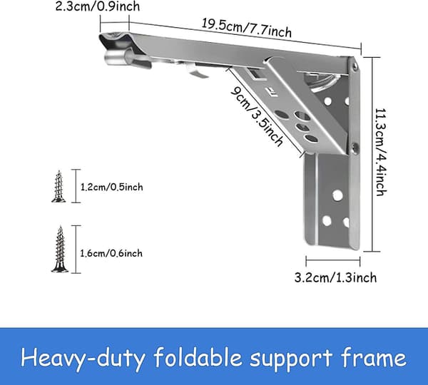 Folding Console Shelf Brackets Heavy Duty Stainless Steel Folding Bracket Folding Console Table Space Saving Folding Shelf For Benches Shelves Shelf B