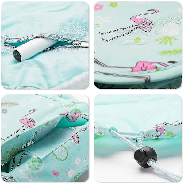 Large Capacity Lazy Makeup Toiletry Bag Drawstring Portable Travel Casual Waterproof Quick Pack Magic Makeup Storage Bag For Women Girls Flamingo