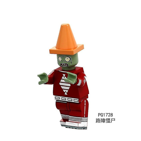 8 stk. Plants Vs. Zombies Serie Spand Cowboy Barrikade Zombie Samlet Byggeklods Minifigur Legetøj
