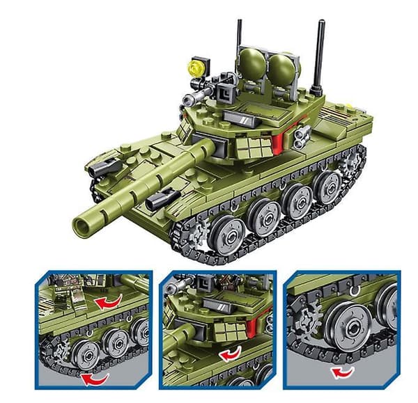 Military Panzer Tank Model Building Blocks