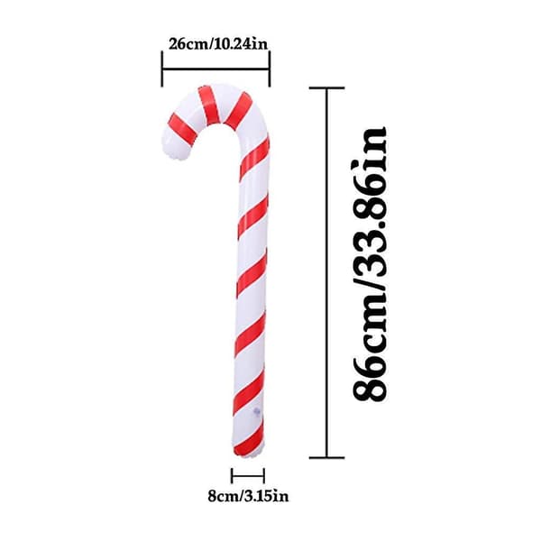 5pcs Inflatable Candy Canes Christmas Canes Balloons Candy Canes Decoration