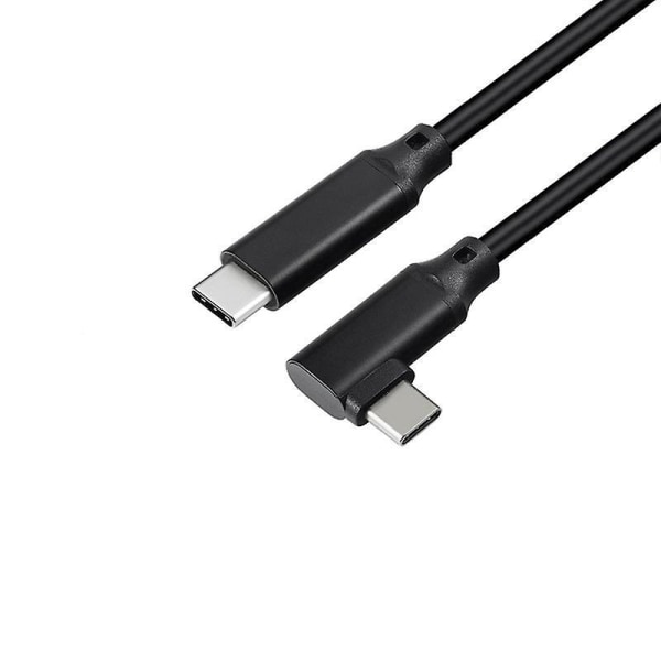 Quest 2 Link Cable 5m Type-c To Type-c 90 Degree Signal Booster 5gbps Data Transfer - Virtual Reality Headset Gaming Pc Black 0.2M