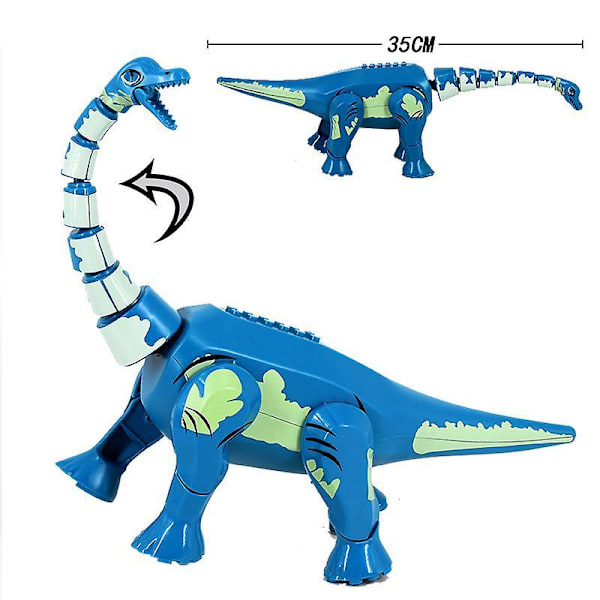 Jurassic Dinosaur Brachiosaurus DIY Klodser Dinosaurer Byggeklodser Brikker Børnelegetøj Dyr Dino Legetøj