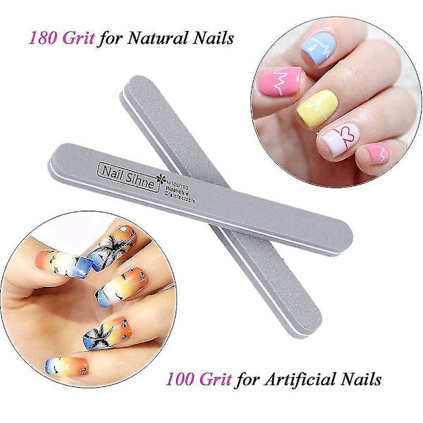 Scrub Nail Buffer File Double Sided Emery Board For Natural Nail Professional