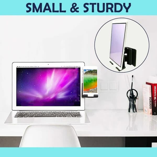 Phone Holder Adjustable Anti-deform Plastic Laptop Side Mount Phone Bracket For Dorm