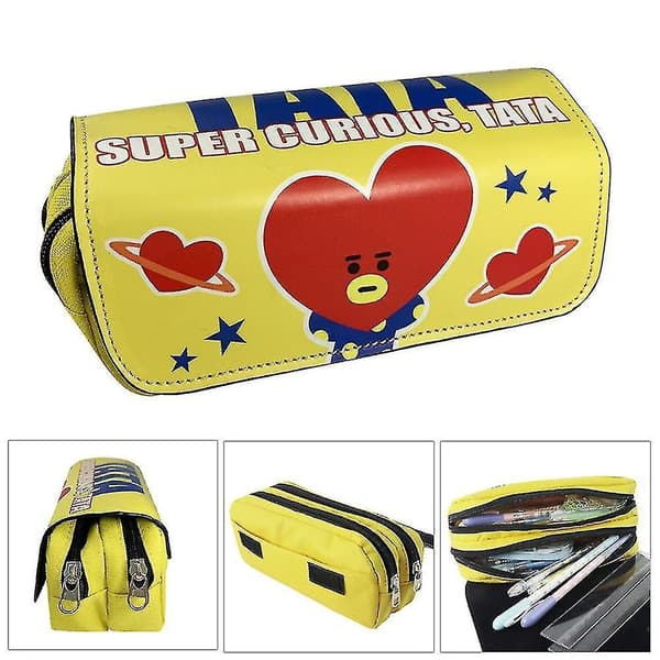 Bts Children Double-layer Pencil Case Large Capacity color-4