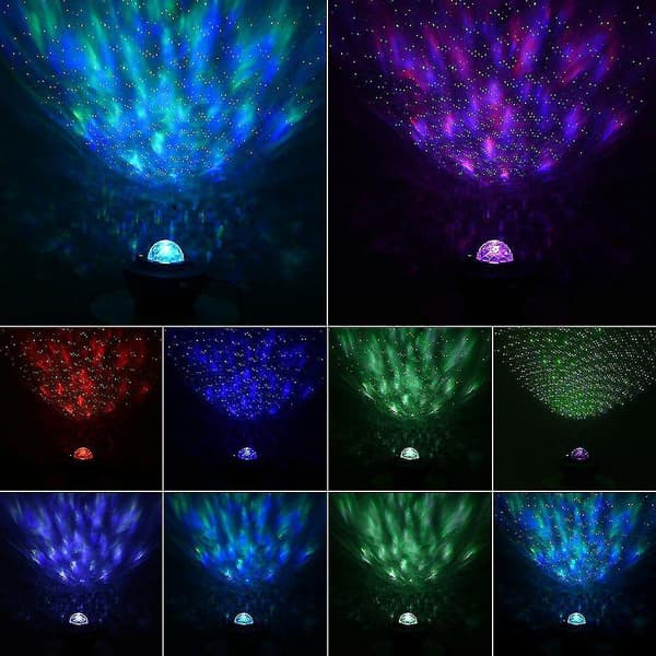 Rgb Led Projection Lamp Starry Sky Projector Light Usb Ocean Wave Galaxy Star Night Light With Remote Control