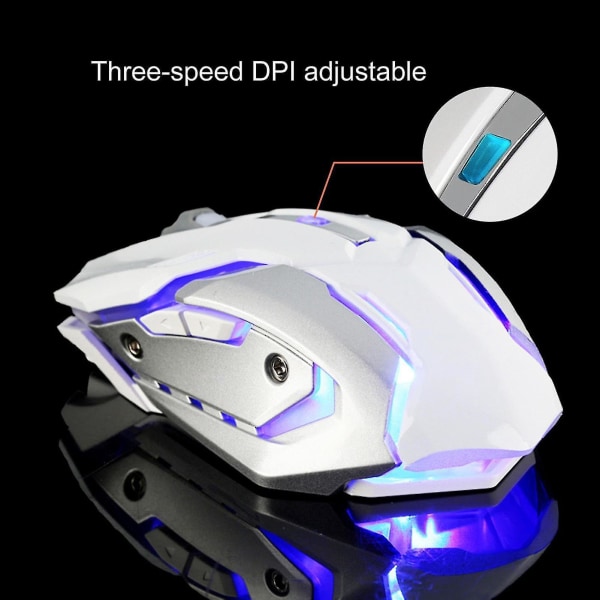 Q1 Gaming Mouse High Speed 6 Buttons 2.4ghz Portable Silent Wireless Mouse For Office Black