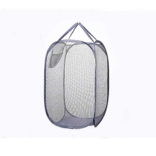 Foldable Laundry Baskets Pop Up Easy Open Mesh Laundry Clothes Hamper Basket For College Dorm Gray